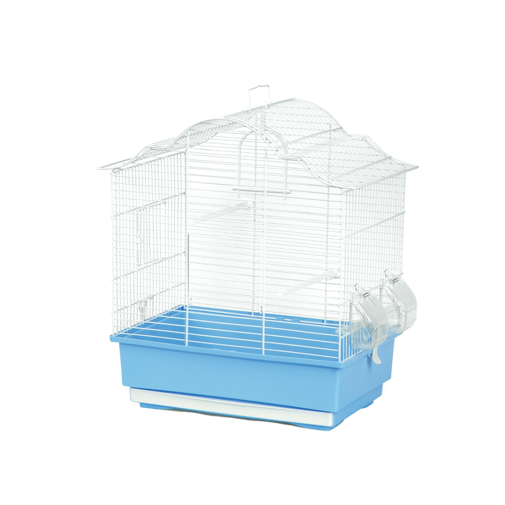 Gabbia Margherita bianca e azzurra