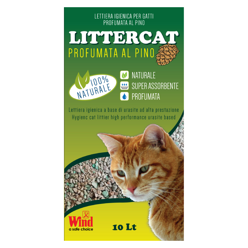 Lettiera Littercat 100% Naturale Profumata al Pino
