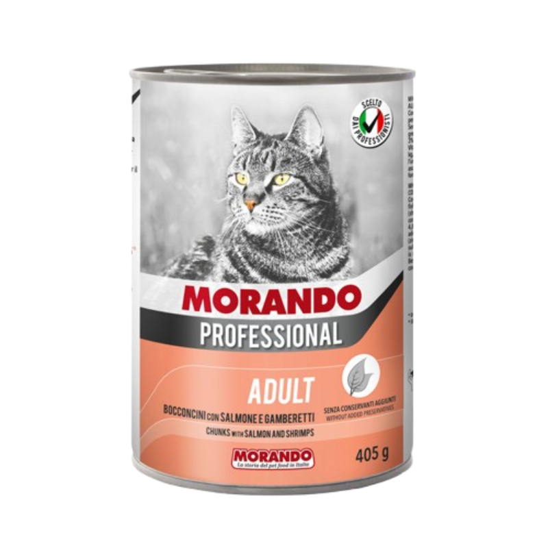 Morando Professional Bocconcini Gatto Adult con Gamberetti e Salmone