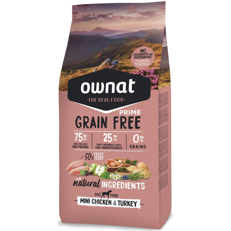 Ownat Prime Grain Free Mini Chicken & Turkey