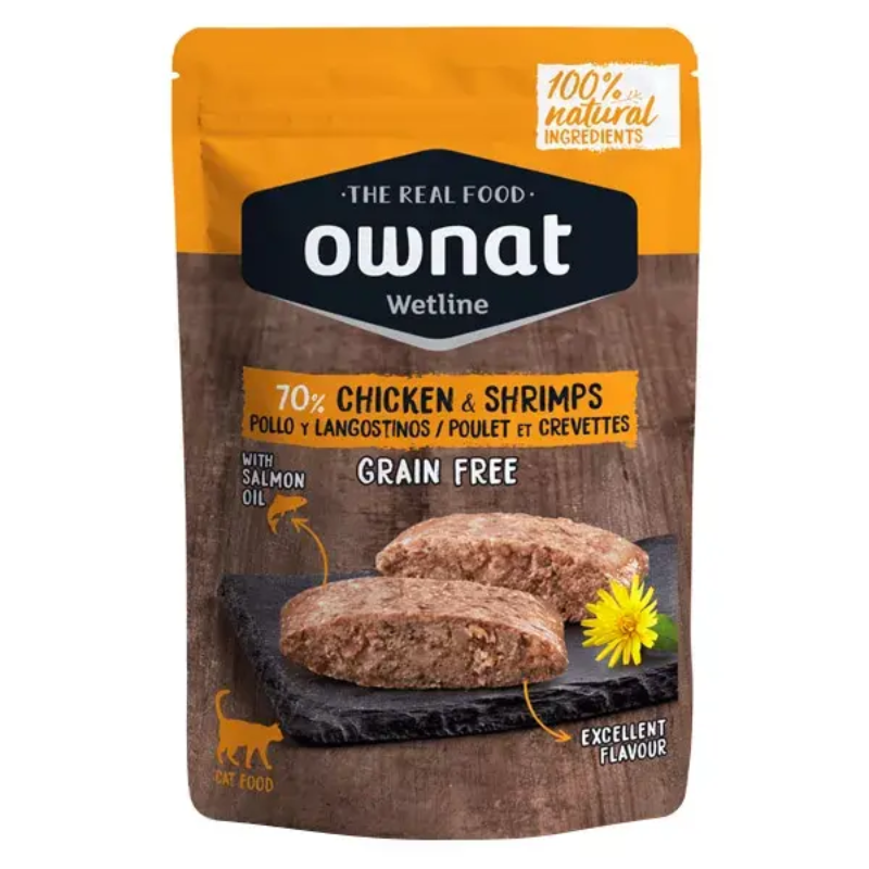 Ownat Wetline Grain Free Pollo e Gamberetti