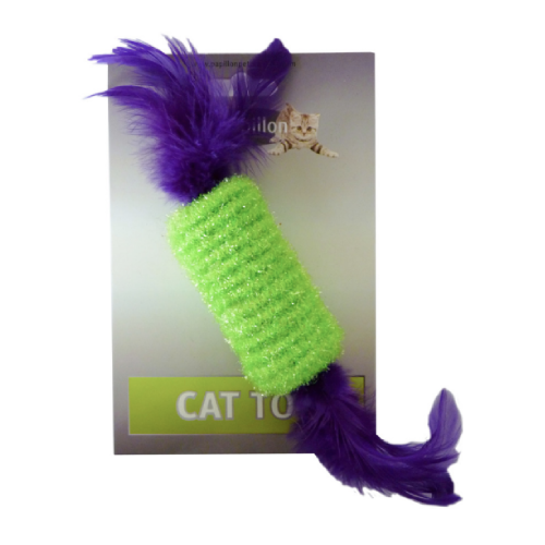 Papillon Rotolo con suono e piuma