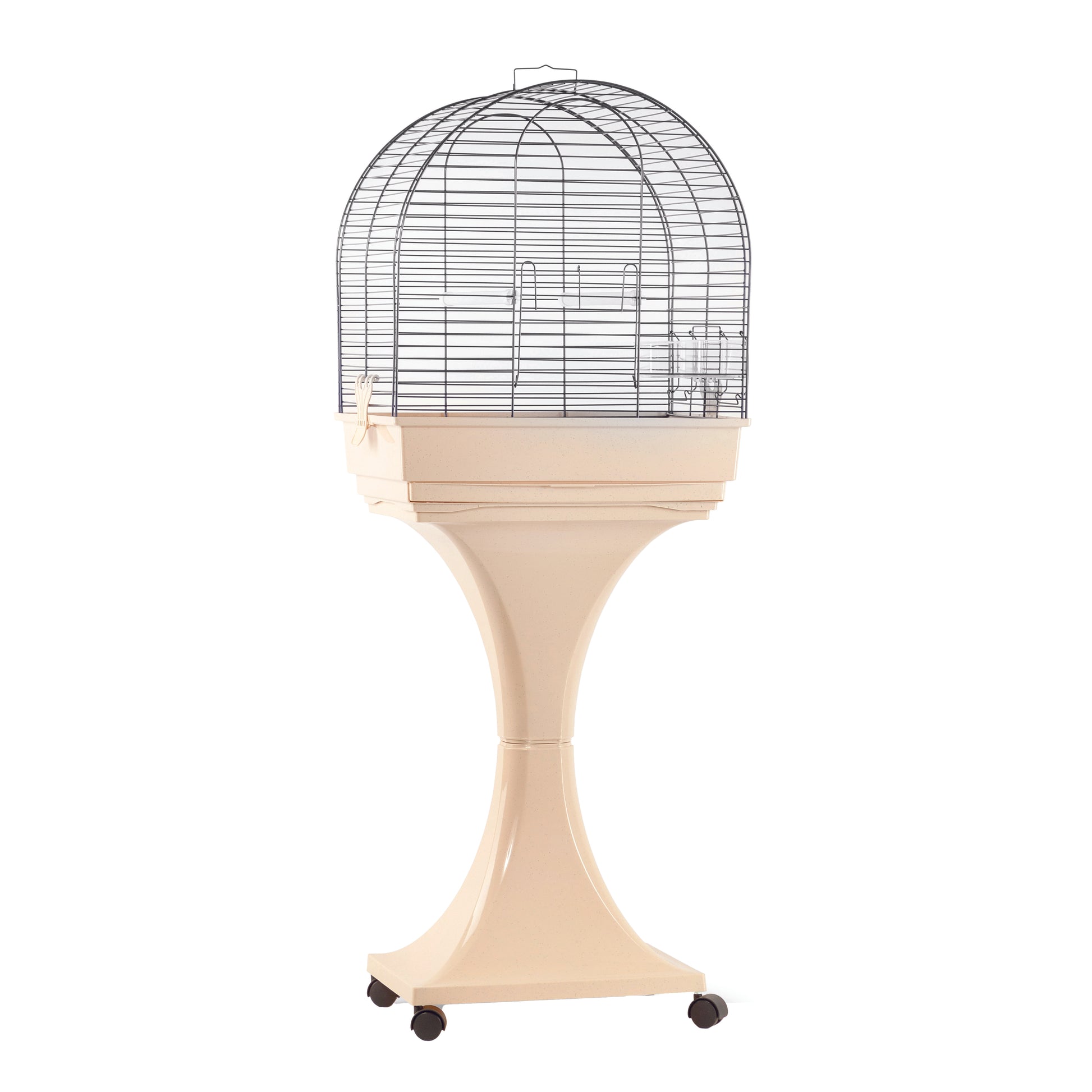 Gabbia Greta blu con supporto e ruote