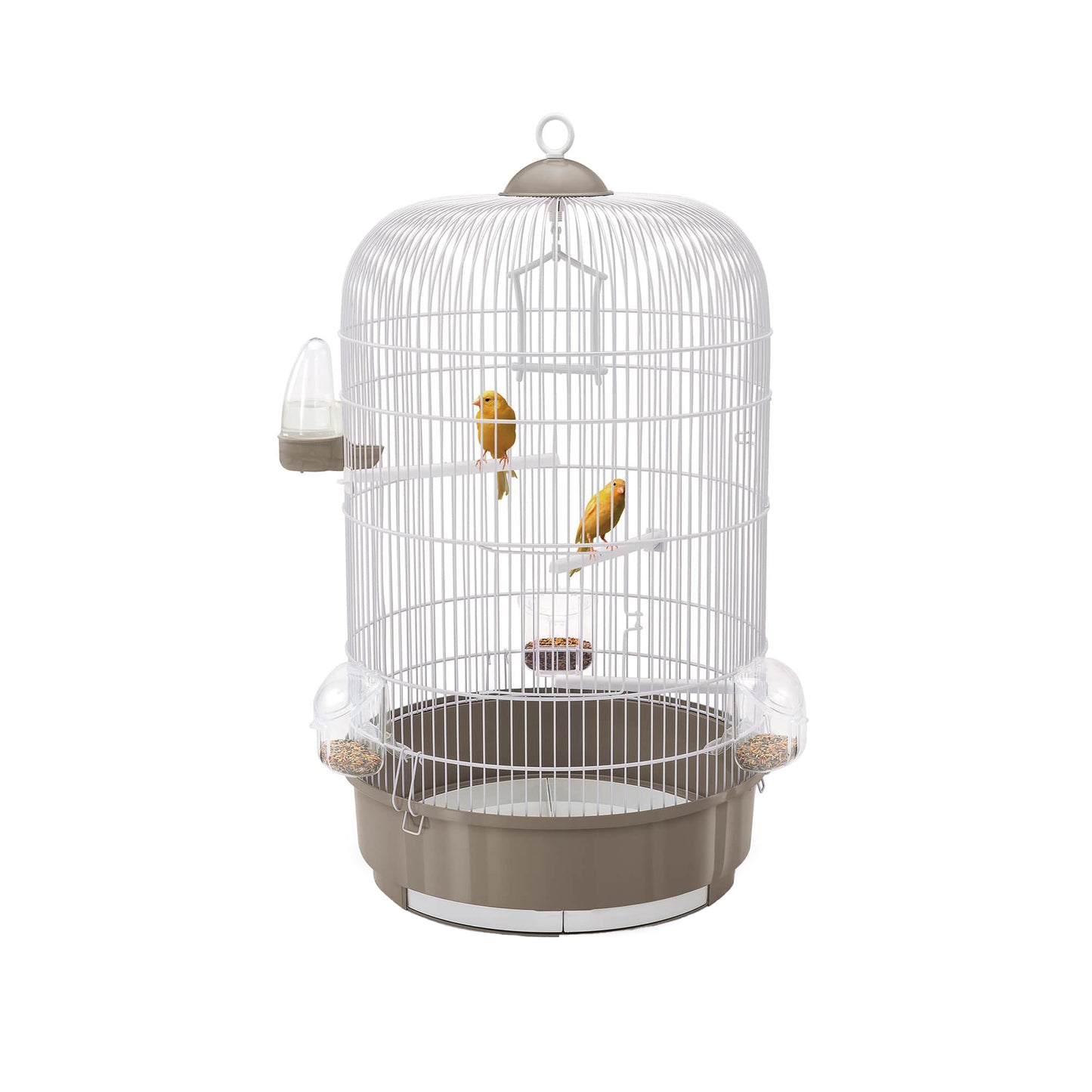 Gabbia Luna canarino bianca e marrone