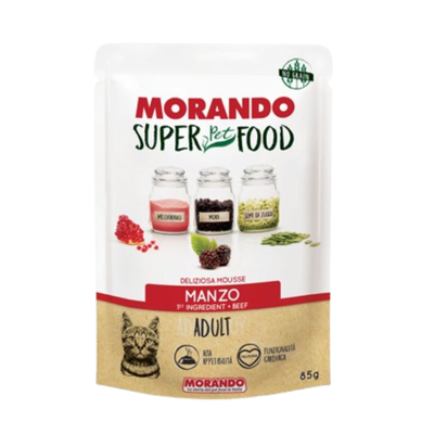 Morando Super Pet Food Mousse Gatto Adult Manzo