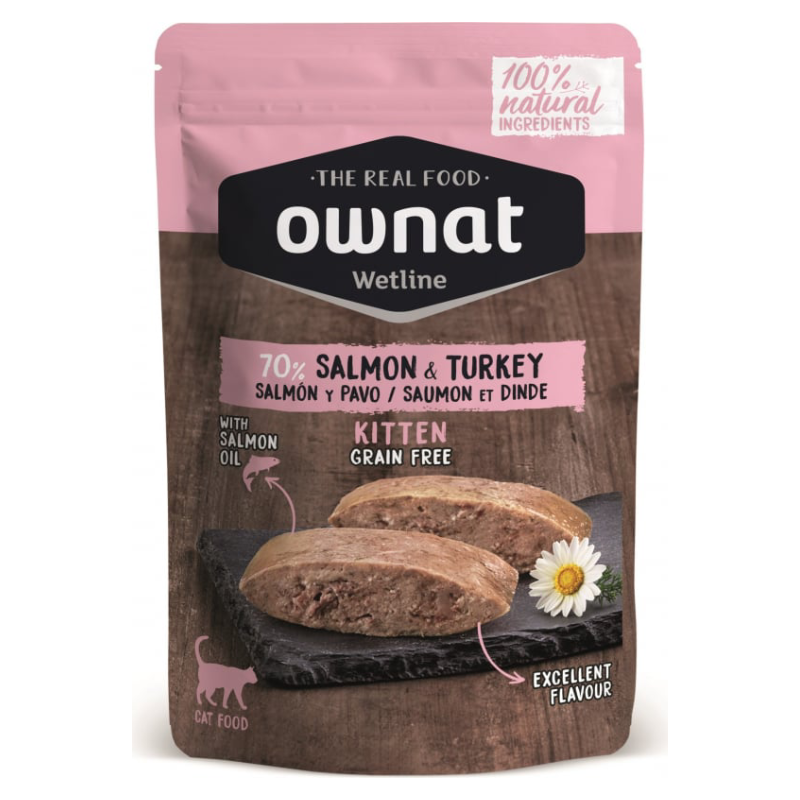 Ownat Wetline Kitten Salmone e Tacchino
