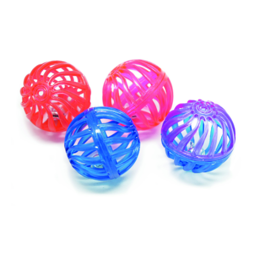 Set 4 palle colorate a sonagli